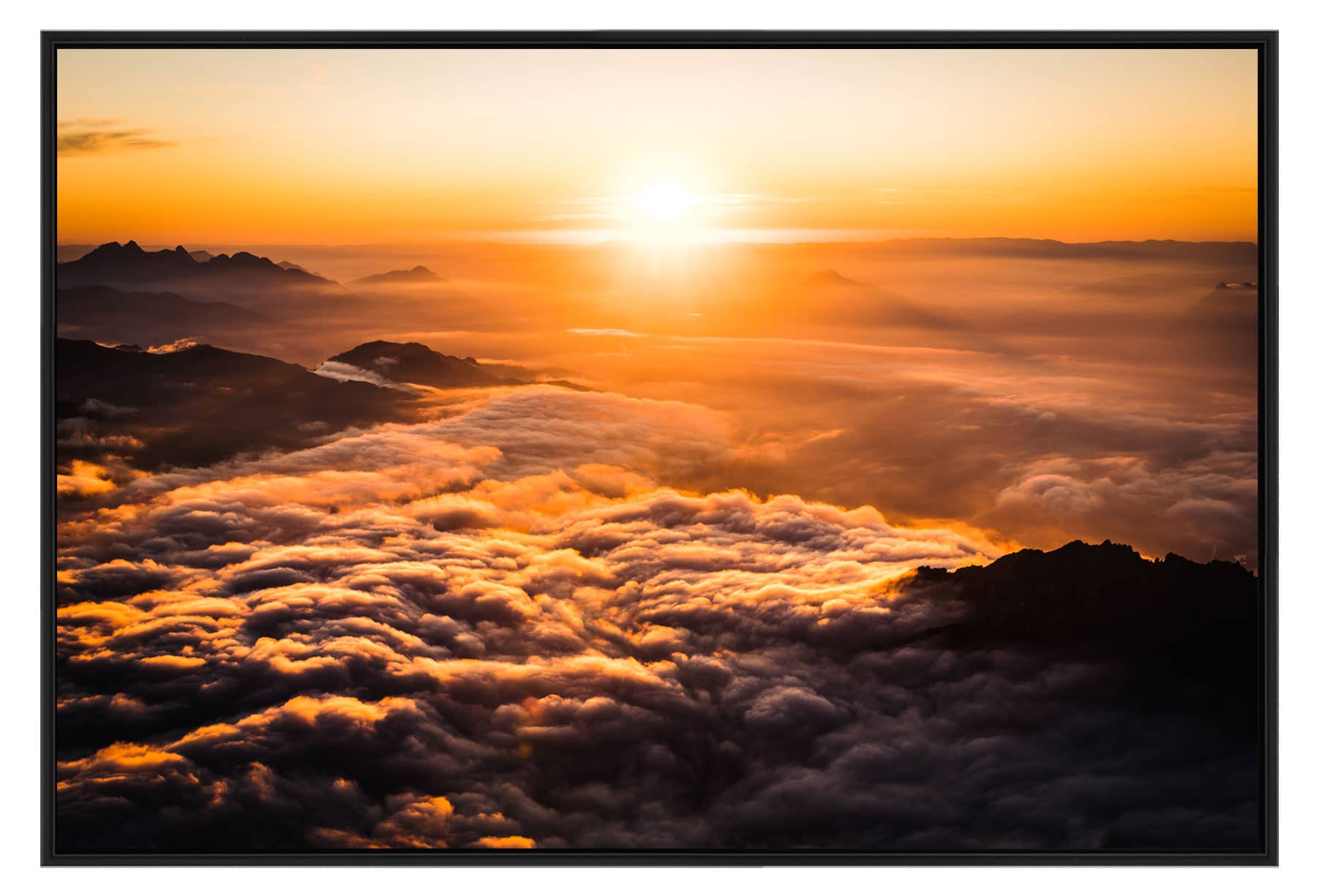 Tirage Photo de lever et de coucher de soleil en montagne